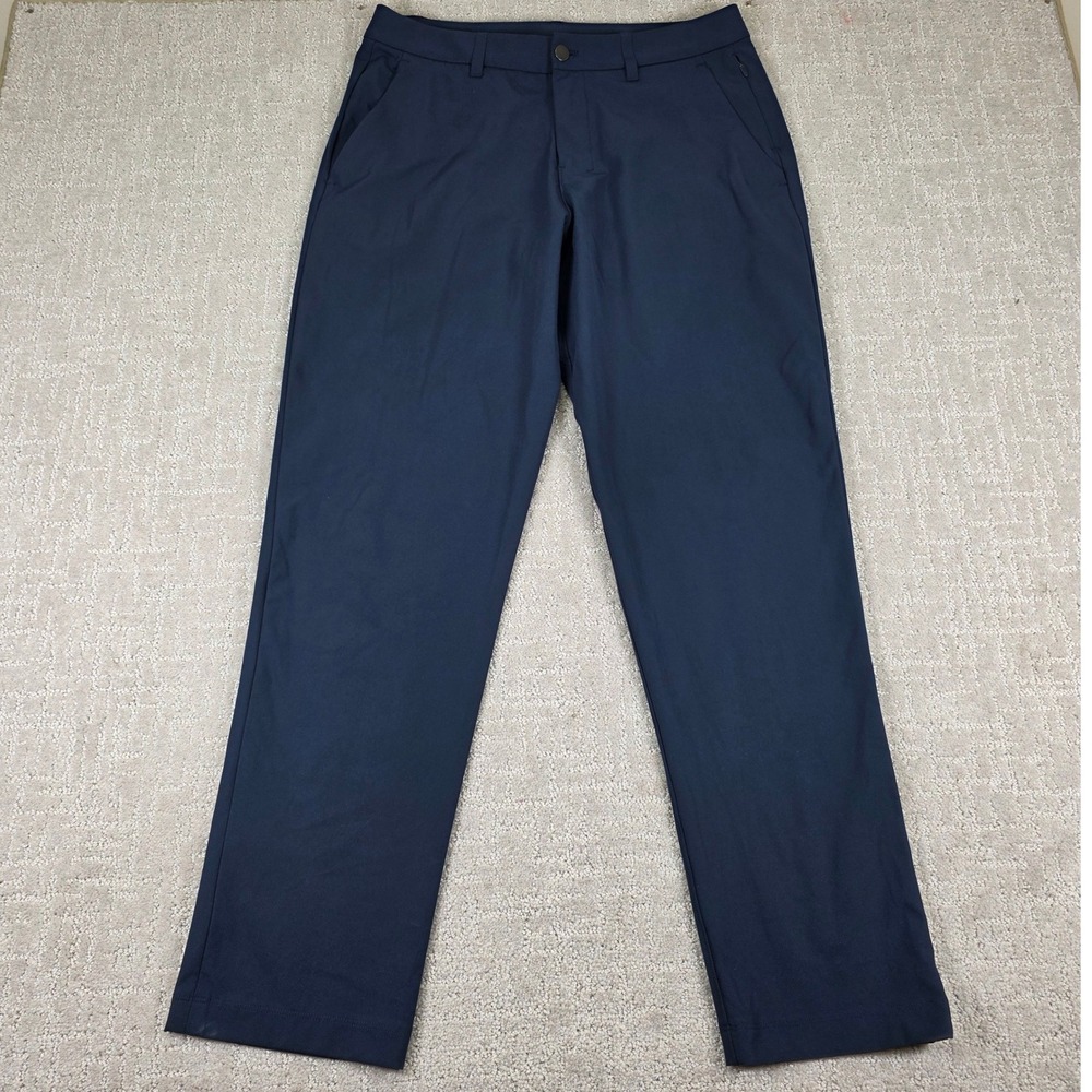 Lululemon Commission Golf Pants Mens 32X31 Navy Blue Recycled Stretch Chinos